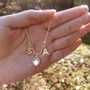Initial Charm Anklet 24k Gold filled